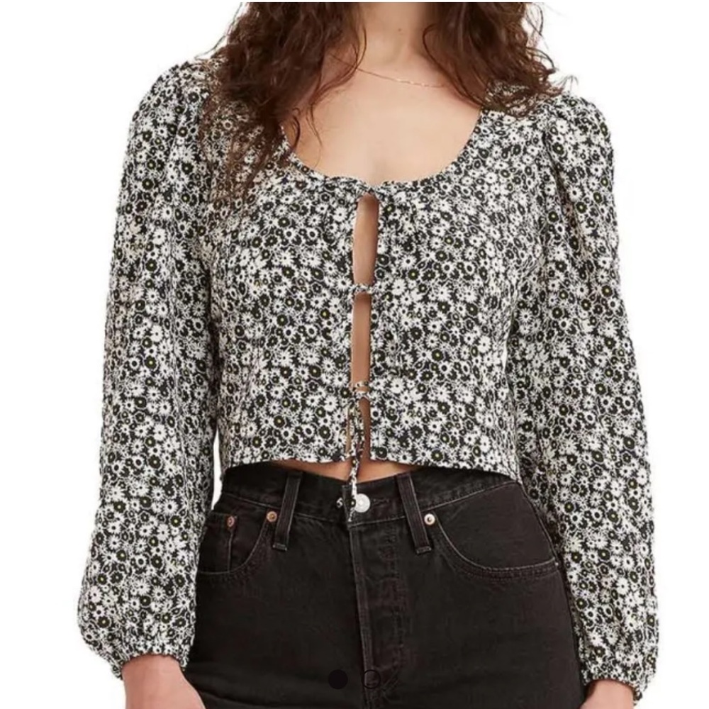 Levi’s Embry Tie-Front Floral Blouse